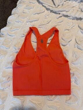 Free People Orange Ribbed Racerback Crop Top